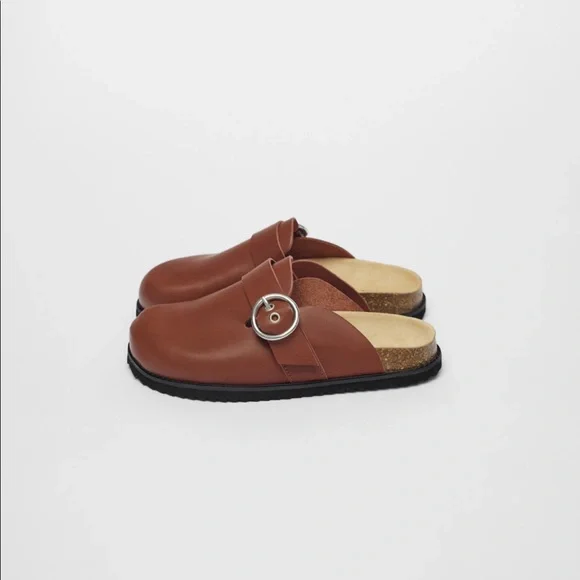 Zara | Shoes | Zara Buckled Leather Clogs | Poshmark ZARA buckled leather clogs main image 0